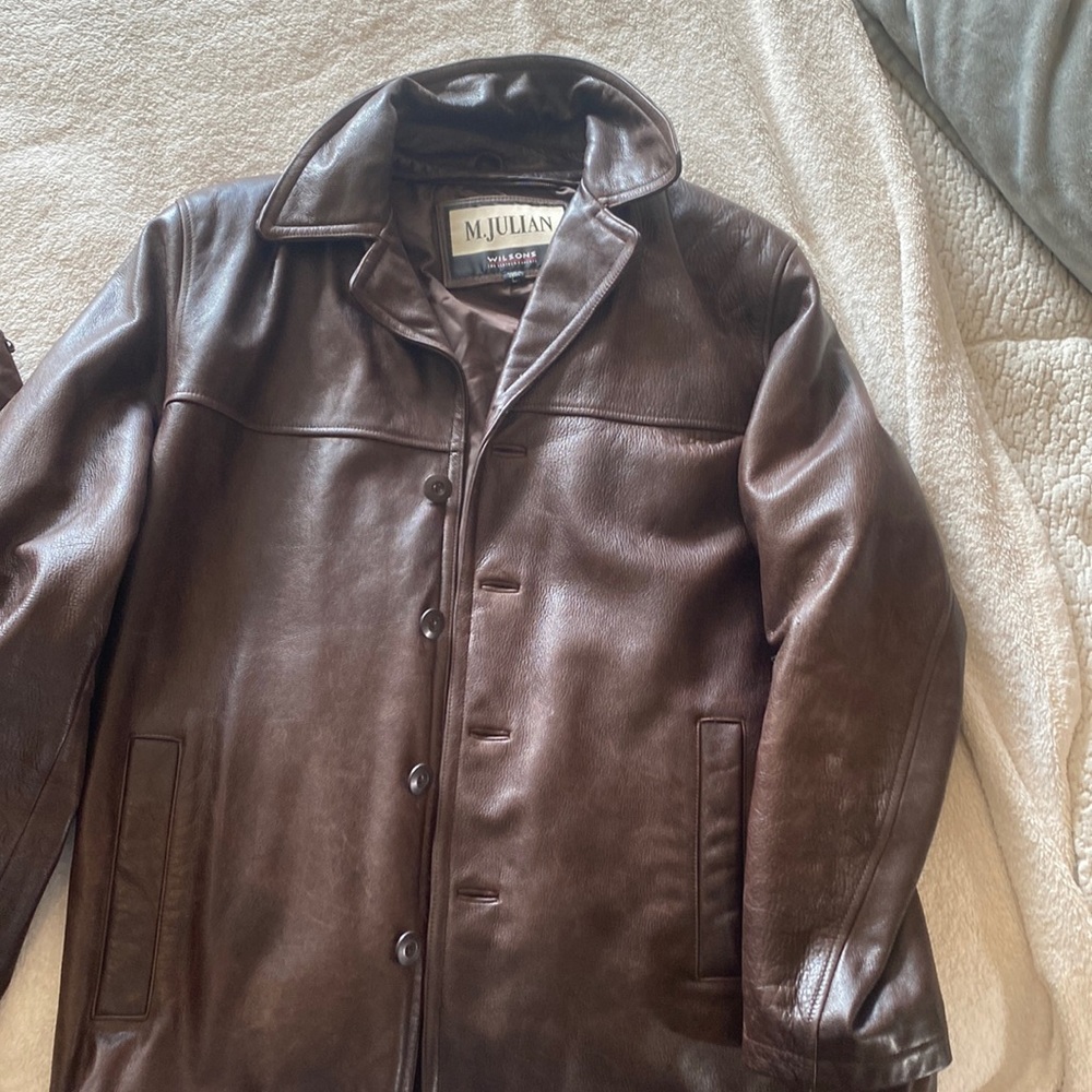 Wilson’s leather jacket, brown, large